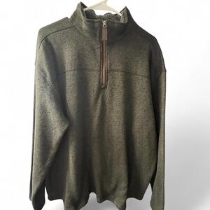 Men's Forest Green Zip-Up Sweater
